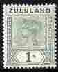 Zululand 1894-96 QV Key Plate 1s mounted mint SG 25