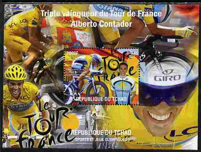 Chad 2010 Tour de France Cycle Race perf s/sheet unmounted mint. Note this item is privately produced and is offered purely on its thematic appeal