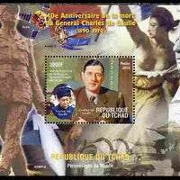 Chad 2010 40th Death Anniversary of Charles De Gaulle perf s/sheet unmounted mint. Note this item is privately produced and is offered purely on its thematic appeal