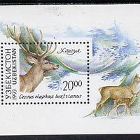 Uzbekistan 1993 Fauna m/sheet (Deer) unmounted mint