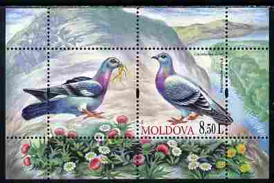 Moldova 2010 Birds - Pigeons perf s/sheet containing 2 values unmounted mint
