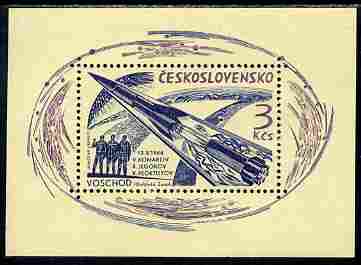 Czechoslovakia 1964 Three-Manned Space Flight m/sheet unmounted mint, SG MS 1445a