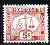 Hong Kong 1972-74 Postage Due 5c brown-red on glazed paper (Post Office Scales) unmounted mint SG D23