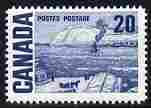 Canada 1967-73 def 20c deep blue (Quebec Ferry) unmounted mint SG 587