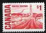 Canada 1967-73 def $1 scarlet (Oilfield) unmounted mint SG 589