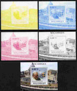 Mozambique 2009 Pope John Paul II #1 individual deluxe sheet - the set of 5 imperf progressive proofs comprising the 4 individual colours plus all 4-colour composite, unmounted mint