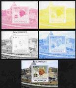 Mozambique 2009 Pope John Paul II #6 individual deluxe sheet - the set of 5 imperf progressive proofs comprising the 4 individual colours plus all 4-colour composite, unmounted mint