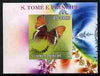 St Thomas & Prince Islands 2009 Butterflies & Catterpillars #1 individual imperf deluxe sheetlet unmounted mint. Note this item is privately produced and is offered purely on its thematic appeal