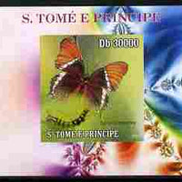 St Thomas & Prince Islands 2009 Butterflies & Catterpillars #1 individual imperf deluxe sheetlet unmounted mint. Note this item is privately produced and is offered purely on its thematic appeal