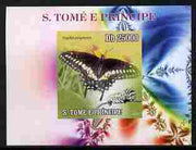 St Thomas & Prince Islands 2009 Butterflies & Catterpillars #2 individual imperf deluxe sheetlet unmounted mint. Note this item is privately produced and is offered purely on its thematic appeal