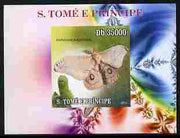 St Thomas & Prince Islands 2009 Butterflies & Catterpillars #5 individual imperf deluxe sheetlet unmounted mint. Note this item is privately produced and is offered purely on its thematic appeal