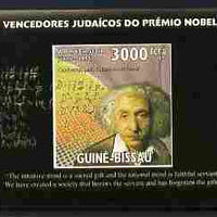 St Thomas & Prince Islands 2009 Albert Einstein #1 individual imperf deluxe sheetlet unmounted mint. Note this item is privately produced and is offered purely on its thematic appeal