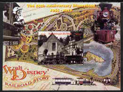 Mali 2010 The 55th Anniversary of Disneyland - Walt Disney's Railroad Story #01 perf s/sheet unmounted mint. Note this item is privately produced and is offered purely on its thematic appeal