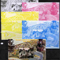 Mali 2010 The 55th Anniversary of Disneyland - Walt Disney's Railroad Story #01 s/sheet - the set of 5 imperf progressive proofs comprising the 4 individual colours plus all 4-colour composite, unmounted mint