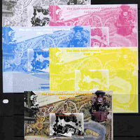 Mali 2010 The 55th Anniversary of Disneyland - Walt Disney's Railroad Story #02 s/sheet - the set of 5 imperf progressive proofs comprising the 4 individual colours plus all 4-colour composite, unmounted mint