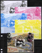 Mali 2010 The 55th Anniversary of Disneyland - Walt Disney's Railroad Story #02 s/sheet - the set of 5 imperf progressive proofs comprising the 4 individual colours plus all 4-colour composite, unmounted mint
