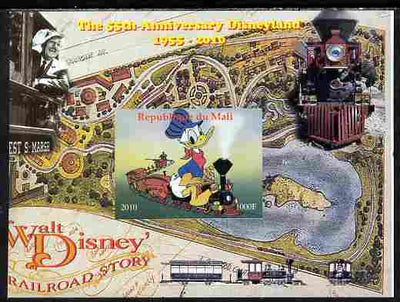 Mali 2010 The 55th Anniversary of Disneyland - Walt Disney's Railroad Story #03 imperf s/sheet unmounted mint. Note this item is privately produced and is offered purely on its thematic appeal