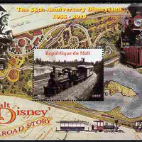 Mali 2010 The 55th Anniversary of Disneyland - Walt Disney's Railroad Story #04 perf s/sheet unmounted mint. Note this item is privately produced and is offered purely on its thematic appeal