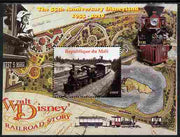 Mali 2010 The 55th Anniversary of Disneyland - Walt Disney's Railroad Story #04 perf s/sheet unmounted mint. Note this item is privately produced and is offered purely on its thematic appeal
