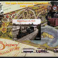 Mali 2010 The 55th Anniversary of Disneyland - Walt Disney's Railroad Story #04 imperf s/sheet unmounted mint. Note this item is privately produced and is offered purely on its thematic appeal