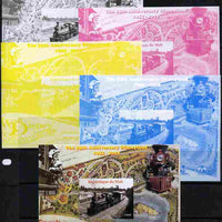 Mali 2010 The 55th Anniversary of Disneyland - Walt Disney's Railroad Story #04 s/sheet - the set of 5 imperf progressive proofs comprising the 4 individual colours plus all 4-colour composite, unmounted mint