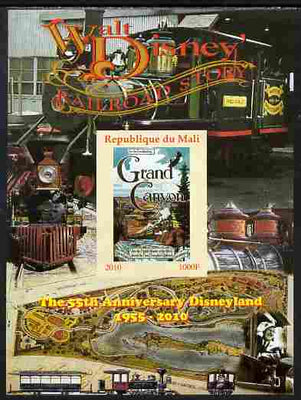 Mali 2010 The 55th Anniversary of Disneyland - Walt Disney's Railroad Story #05 imperf s/sheet unmounted mint. Note this item is privately produced and is offered purely on its thematic appeal