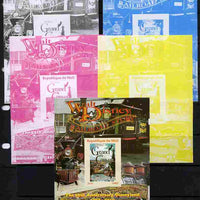 Mali 2010 The 55th Anniversary of Disneyland - Walt Disney's Railroad Story #05 s/sheet - the set of 5 imperf progressive proofs comprising the 4 individual colours plus all 4-colour composite, unmounted mint