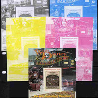 Mali 2010 The 55th Anniversary of Disneyland - Walt Disney's Railroad Story #06 s/sheet - the set of 5 imperf progressive proofs comprising the 4 individual colours plus all 4-colour composite, unmounted mint
