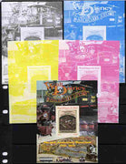 Mali 2010 The 55th Anniversary of Disneyland - Walt Disney's Railroad Story #06 s/sheet - the set of 5 imperf progressive proofs comprising the 4 individual colours plus all 4-colour composite, unmounted mint