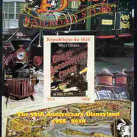 Mali 2010 The 55th Anniversary of Disneyland - Walt Disney's Railroad Story #07 imperf s/sheet unmounted mint. Note this item is privately produced and is offered purely on its thematic appeal