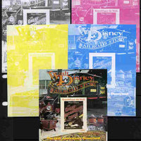 Mali 2010 The 55th Anniversary of Disneyland - Walt Disney's Railroad Story #07 s/sheet - the set of 5 imperf progressive proofs comprising the 4 individual colours plus all 4-colour composite, unmounted mint