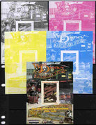 Mali 2010 The 55th Anniversary of Disneyland - Walt Disney's Railroad Story #07 s/sheet - the set of 5 imperf progressive proofs comprising the 4 individual colours plus all 4-colour composite, unmounted mint