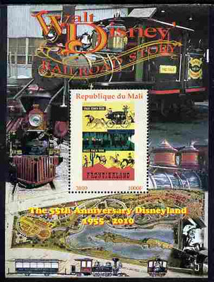 Mali 2010 The 55th Anniversary of Disneyland - Walt Disney's Railroad Story #08 perf s/sheet unmounted mint. Note this item is privately produced and is offered purely on its thematic appeal