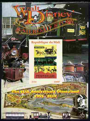 Mali 2010 The 55th Anniversary of Disneyland - Walt Disney's Railroad Story #08 imperf s/sheet unmounted mint. Note this item is privately produced and is offered purely on its thematic appeal
