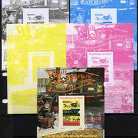 Mali 2010 The 55th Anniversary of Disneyland - Walt Disney's Railroad Story #08 s/sheet - the set of 5 imperf progressive proofs comprising the 4 individual colours plus all 4-colour composite, unmounted mint