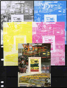 Mali 2010 The 55th Anniversary of Disneyland - Walt Disney's Railroad Story #08 s/sheet - the set of 5 imperf progressive proofs comprising the 4 individual colours plus all 4-colour composite, unmounted mint