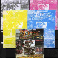 Mali 2010 The 55th Anniversary of Disneyland - Walt Disney's Railroad Story #09 s/sheet - the set of 5 imperf progressive proofs comprising the 4 individual colours plus all 4-colour composite, unmounted mint