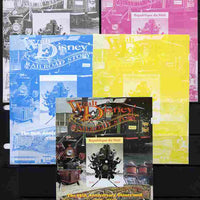 Mali 2010 The 55th Anniversary of Disneyland - Walt Disney's Railroad Story #10 s/sheet - the set of 5 imperf progressive proofs comprising the 4 individual colours plus all 4-colour composite, unmounted mint