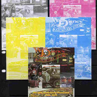 Mali 2010 The 55th Anniversary of Disneyland - Walt Disney's Railroad Story #11 s/sheet - the set of 5 imperf progressive proofs comprising the 4 individual colours plus all 4-colour composite, unmounted mint