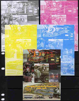 Mali 2010 The 55th Anniversary of Disneyland - Walt Disney's Railroad Story #11 s/sheet - the set of 5 imperf progressive proofs comprising the 4 individual colours plus all 4-colour composite, unmounted mint