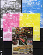 Mali 2010 The 55th Anniversary of Disneyland - Walt Disney's Railroad Story #12 s/sheet - the set of 5 imperf progressive proofs comprising the 4 individual colours plus all 4-colour composite, unmounted mint