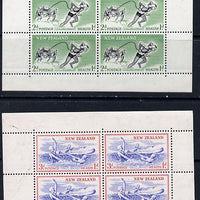 New Zealand 1957 Health - Life-savers & Children set of 2 m/sheets with upright wmk unmounted mint,MS 762c