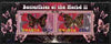 Rwanda 2010 Butterflies #2 perf sheetlet containing 2 values fine cto used