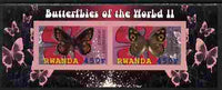 Rwanda 2010 Butterflies #2 imperf sheetlet containing 2 values unmounted mint