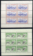 New Zealand 1957 Health - Life-savers & Children set of 2 m/sheets with sideways wmk unmounted mint SG MS 762b