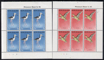 New Zealand 1959 Health - Teal & Stilt set of 2 m/sheets unmounted mint SG MS 777c