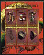 Rwanda 2010 Fossils & Mushrooms #2 perf sheetlet containing 6 values unmounted mint