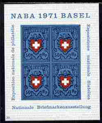 Switzerland 1971 Stamp Exhibition imperf m/sheet unmounted mint SG MS 810