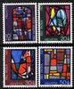 Switzerland 1971 Pro Patria - Modern Glass artwork perf set of 4 unmounted mint SG 813-16