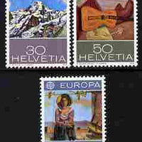 Switzerland 1975 Europa - paintings perf set of 3 unmounted mint SG 898-900